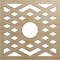 Ekena Millwork Chevron Wood Fretwork Pierced Ceiling Medallion, Hickory, 34"OD x 8 3/4"ID x 3/8"T CMWP34X34X0375CHHI - alternate 1